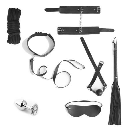 Erotic bdsm set of oka-hpki, black, 8 items-1