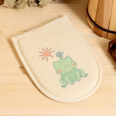 Mochell "Mitten" Frog with print, cotton, 19x13cm