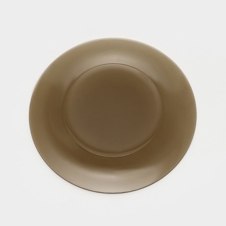 Plate plate of glass Ambiante eclipse, D = 25 cm, brown color-3