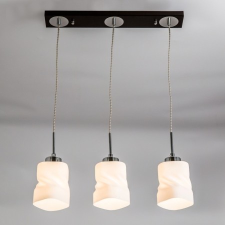 Suspended lamp Citilux "Berta" CL126232, 52x11x45 cm, 3x75W, E27, brown color-2