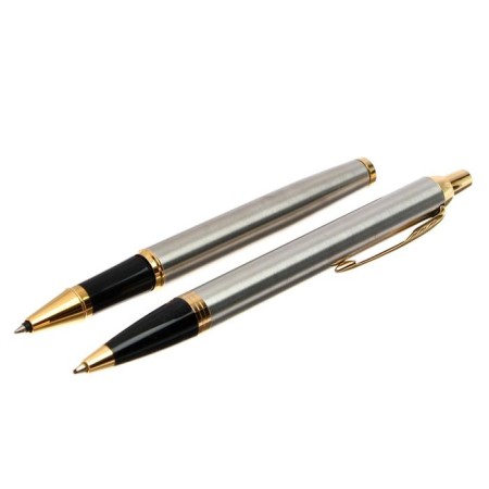 Set Parker IM Core TK223 Brushed Metal GT handle-roll + ballpoint handle, stainless steel case-3