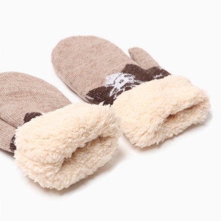 Women's mittens, beige color, size 18-20 (7-8)-2