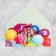 Money envelope "Happy Birthday!" Balls, 16.5 x 8 cm