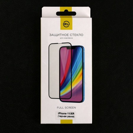 Protective glass Red Line for iPhone 11/XR, Full Screen, Complete glue, black-4