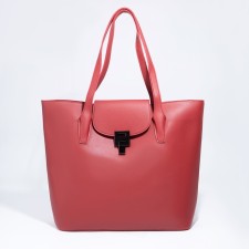 Bag Women's Tout with zipper, burgundy color