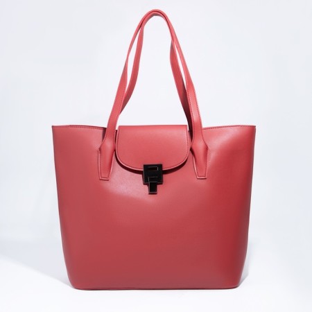 Bag Women's Tout with zipper, burgundy color