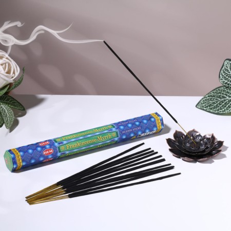 Incense hem "Frankincense-Myrrh. Ladan-Mirra", 20 wands in packaging, hexagon