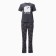 Homemade female set (T -shirt, trousers), graphite color, size 44 (s)