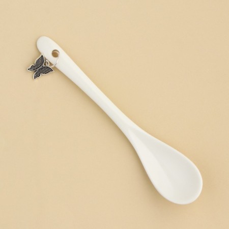 Spoon souvenir "happiness", ceramics, 2.5 x 12.5 cm.-1