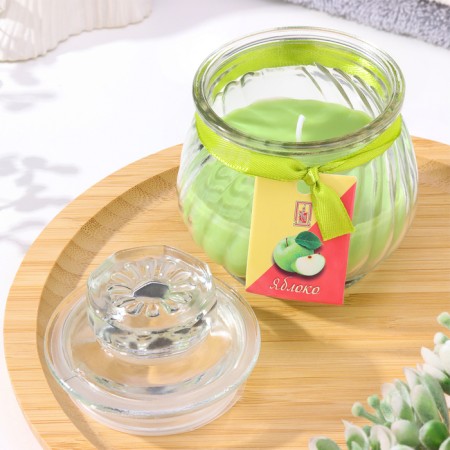 Aromatic “pot” candle 9x7.5cm, apple-1