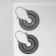 Earrings Metal "Vostok" disk floral, color black silver