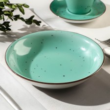 Porcelain Porcelain Dots Menta, 500 ml, D = 20 cm, turquoise color