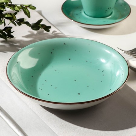 Porcelain Porcelain Dots Menta, 500 ml, D = 20 cm, turquoise color