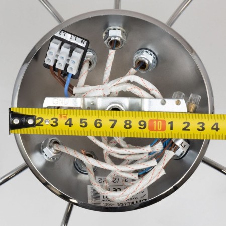 Ceiling chandelier Citilux "Luciana" CL147161, 62x62x29 cm, 6x60W, E14, color gray-9