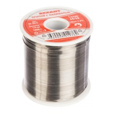Solder with rosin Rexant, 1000 g, d = 1 mm, tin 60% lead 40%