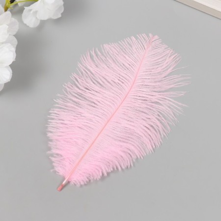 Decorative ostrich pen "Warm pink" h = 15-20 cm