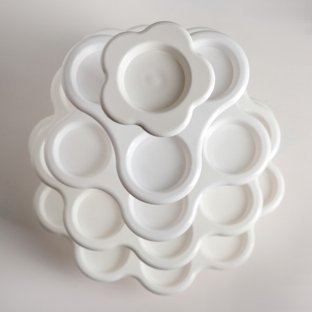 Casket stand stand, 5 tiers, white color-1