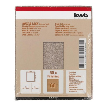Folder paper KWB, K60, Paper, 230x280 mm, aluminum oxide-1