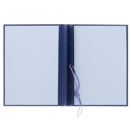 A4 course folder "Coursework", boumvinyl, scallops/cassation, (without paper) blue 10k01-1