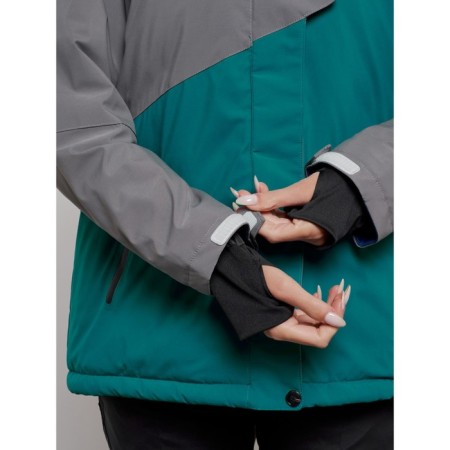 Ski jacket women's winter, size 58, dark green color-4