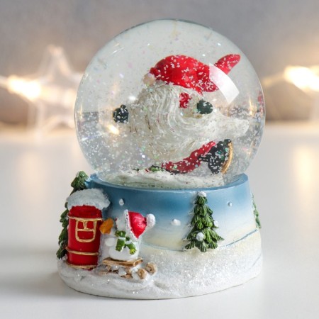 Souvenir Polystone Water Ball "Skrazik Ski" 7x6.7x8.8x cm-4