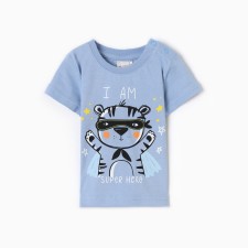 T -shirt for a boy, blue color, height 80 cm