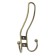 Hook furniture tundra TKT002, three -rod, bronze
