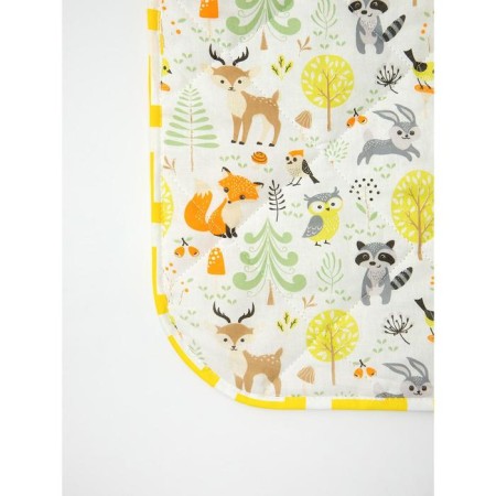 Baby rug is soda, size 115x115 cm, print print, yellow color-1