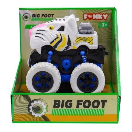 Friction Funky Toys "Tiger", 4x4, springs, white color-1