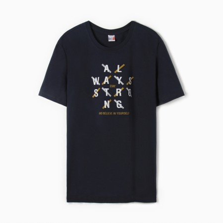 T-shirt male, dark gray color, size 50