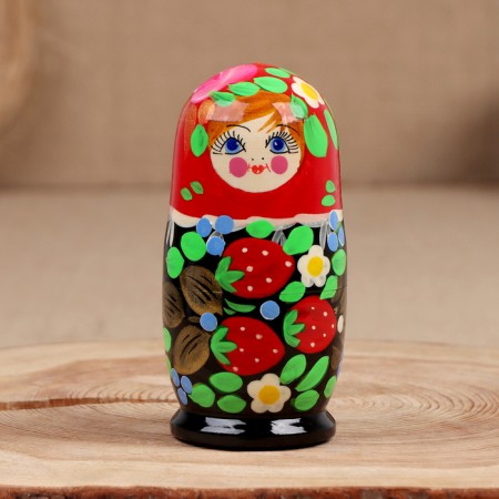 Matryoshka "Natalia", red, 5-doll-2
