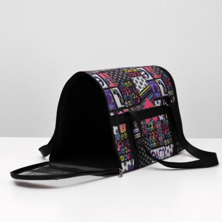 Bag - Animal carrying, folding, nylon, 39 x 23 x 25 cm, mix of colors-2