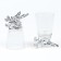 Gift set 3 in 1 Greener: 2 glasses of 30 ml, a deck of plastic cards, silver