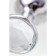 Anal plug Metal by Toyfa, silver, with a white crystal, 7.5 cm, d = 3 cm