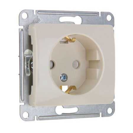 SEG GLOSSA, 16 A, 250 V, built -in, with salary, curtains, iP20, beige, GSL000245