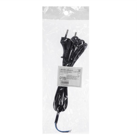 A network cord with a fork, 1.5 m, SHVVP 2 x 0.5 mm2, black-3