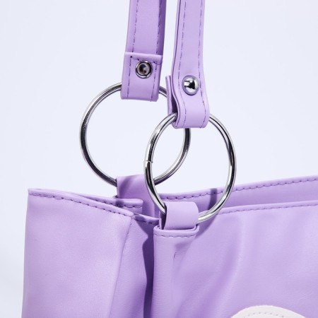 Bag-shop with zipper color purple-4