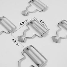 Basement for overalls, 37 mm, 10 pcs, silver color