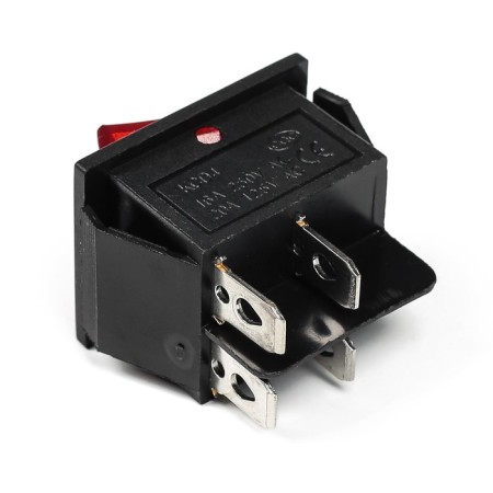 Key switch with backlighting is single, red-1