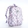 School backpack from textiles on lightning, 3 pockets, lilac color