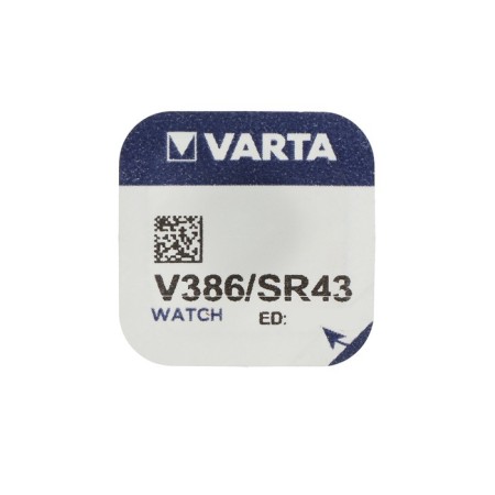 Battery VARTA Silver Oxide, 386 (SR43W) - 1BL, 1.55 V, blister, 1 pc.-1