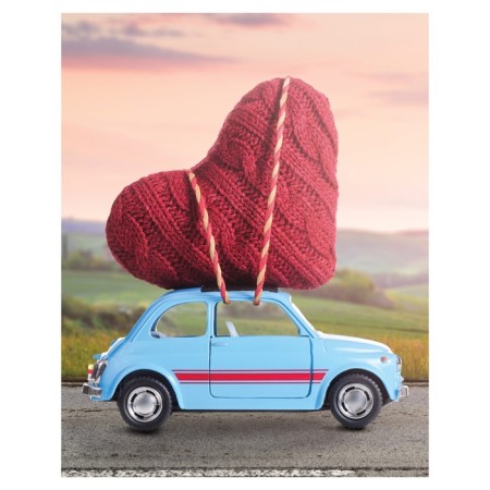 Pillow Golk "Heart by car, decorative, size 16x45 cm-1