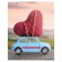 Pillow Golk "Heart by car, decorative, size 16x45 cm