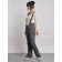 Semi -combinezone ski insulated female winter, size 44, color gray color