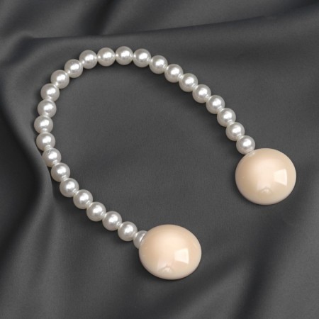 Picking for curtains "mother -of -pearl overflows", d = 3.8 cm, 36 cm, beige/white color-1