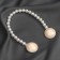Picking for curtains "mother -of -pearl overflows", d = 3.8 cm, 36 cm, beige/white color