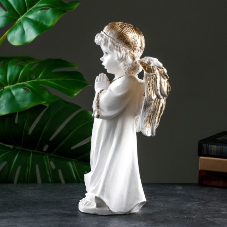 Figure "Angel in prayer", white gold, 17.5x15.5x35cm-1