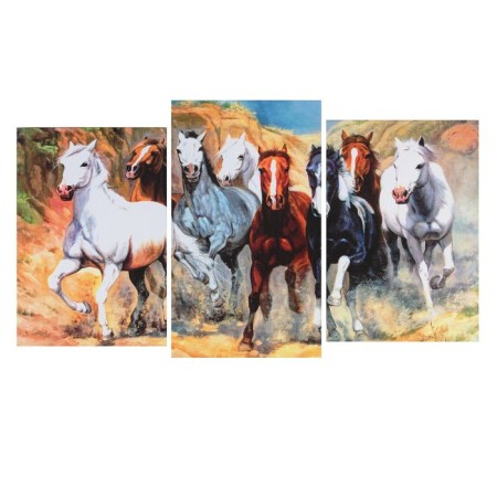 Modular picture on the subframe "Harm of horses" (2-31x44; 1-31x51) 93x51 cm