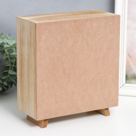 Casket wood chestnut 4 boxes "mesh" beige-white 10x22.3x24.8 cm-3