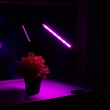 LED phytoslight, 9 watts, 250 mm, IP66, 5 V, USB, bicoline, clothespin, with a timer